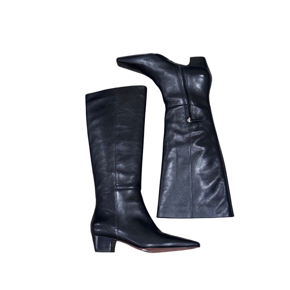 Madewell Women's The Lexie Tall Boot Blocked Heel Leather Black Size 8.5 NWOB - Picture 5 of 8